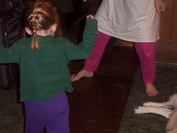 Carri and Mom dancing - 3/23/02