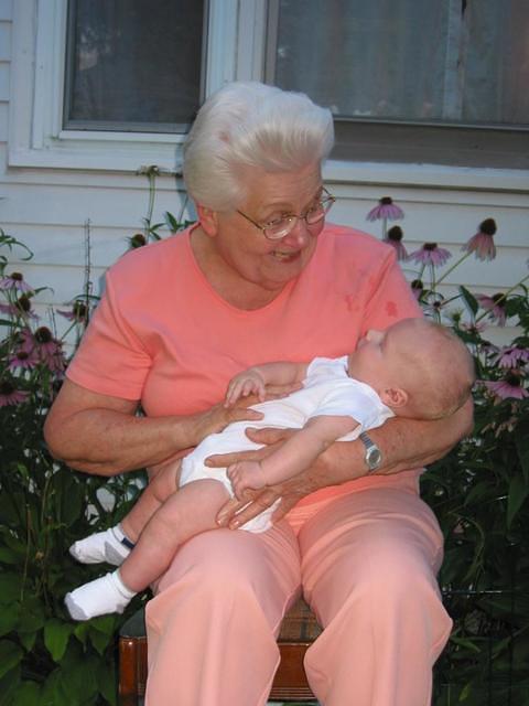 Grandma and Kaden (Lindsey's son) - 8/7/03