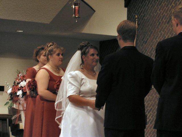 Michelle and Shawn speaking vows to each other.. 10/4/03