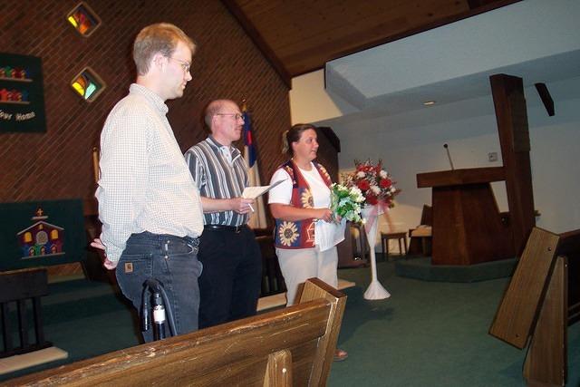 Shawn, Rev. Larry Miller, and Michelle. 10/3/03