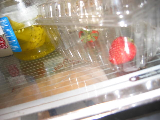 And then Carrie felt it was necessary to take a picture of the strawberries.
