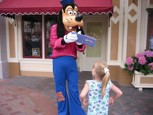 Carrie with Goofy