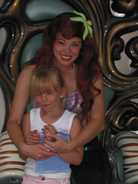 Carrie and Ariel (The Little Mermaid) in Ariel's Grotto