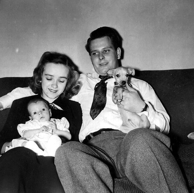 Gram, Pap, and Aunt Barb - 1949