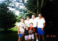 Gram, Aunt Suzy, Amber, Kevin, Uncle Rob, and Pap - 1997