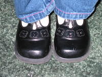Carrie insisted I take a picture of her shoes - 12/9/02