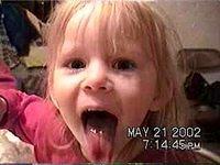 Then Carrie decided to show me her tongue - 5/21/02