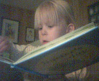 Carrie reading - 9/13/02
