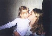 Carrie kissing Mommy! 10/8/03