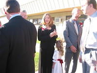 Mom, Carrie, and Dad, in their place in the reception line. 10/4/03
