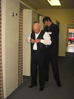 Pap trying on his tux.