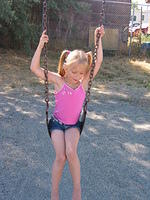 Carrie on the swing again.