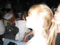 Carrie watching the fireworks.