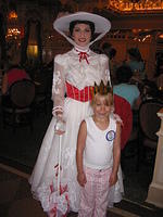 Carrie and Mary Poppins at the Disney Princess Breakfast