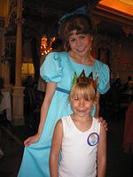 Carrie and Wendy (from Peter Pan) at the Disney Princess Breakfast