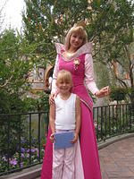 Carrie and Aurora (Sleeping Beauty) in Fantasyland