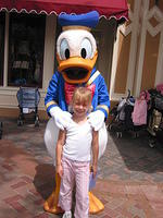 Carrie and Donald Duck on Main Street