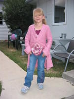Carrie in the morning before school.