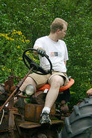 Shawn on the tractor.